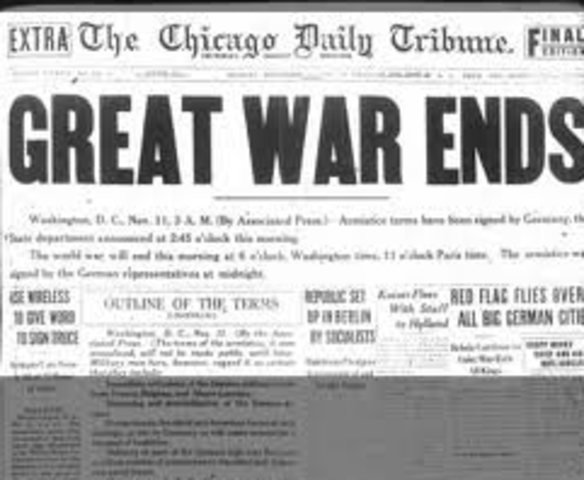 World War 1 Ends