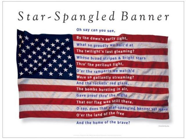 the Writing of the Star Spangled Banner