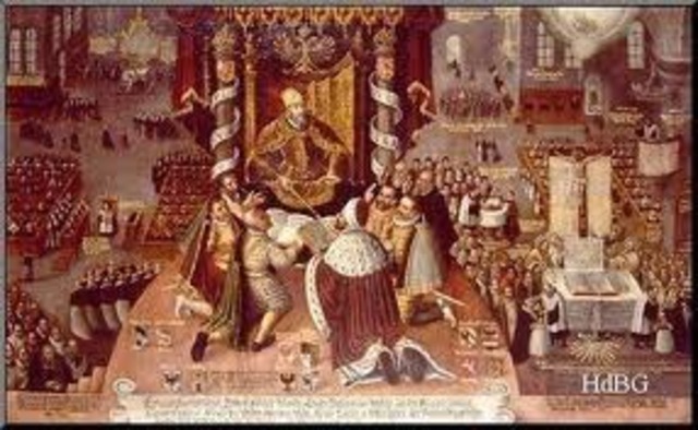 German princes who remained loyal to the pope agreed to join forces against Luther's ideas