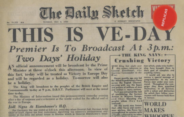 VE Day declared