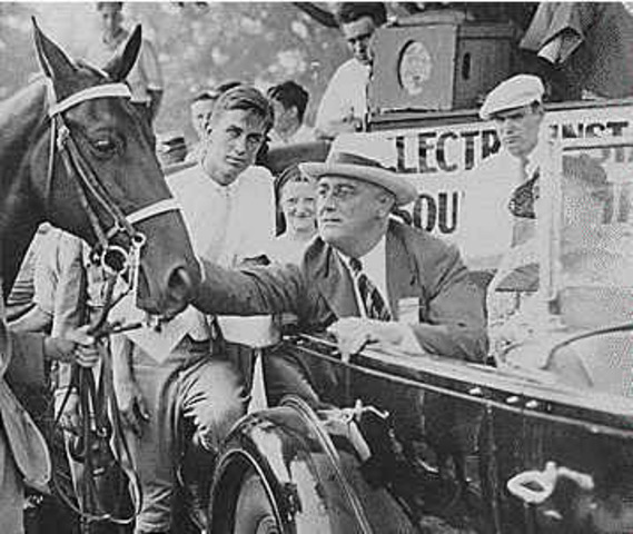 Franklin D. Roosevelt becomes U.S president; New Deal program to counter Great Drepression begins.