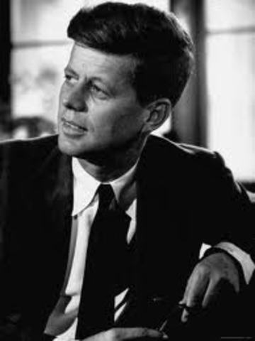 Senator John F. Kennedy wins