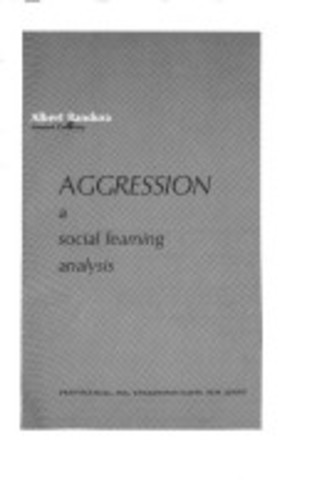 Wrote a book,  Adolescent Aggression