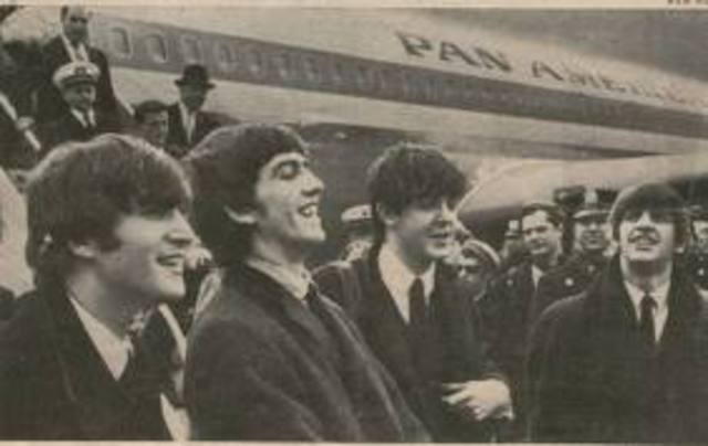 The British Rock Band The Beatles Lands at JFK International Airport, Marking Their First Trip to America