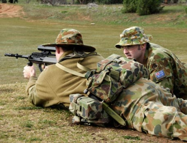 First national service intake begins recruit training.