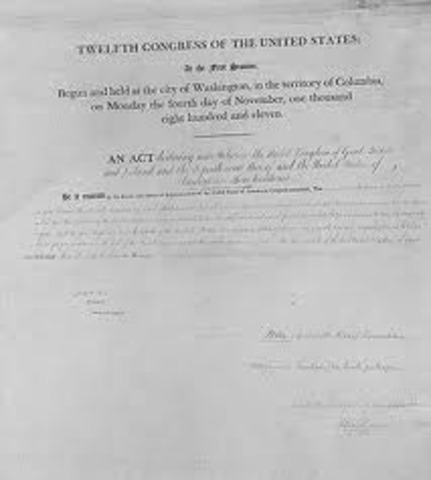 Congress Declares War on Britain