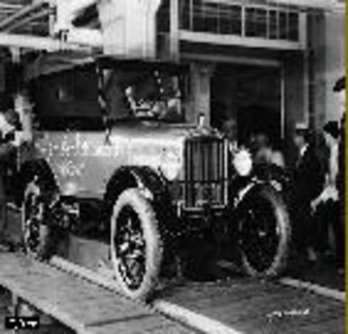 Henry Ford started the first assembly line a built the ford model T