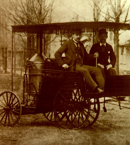 Olds' first Steam Engine Car