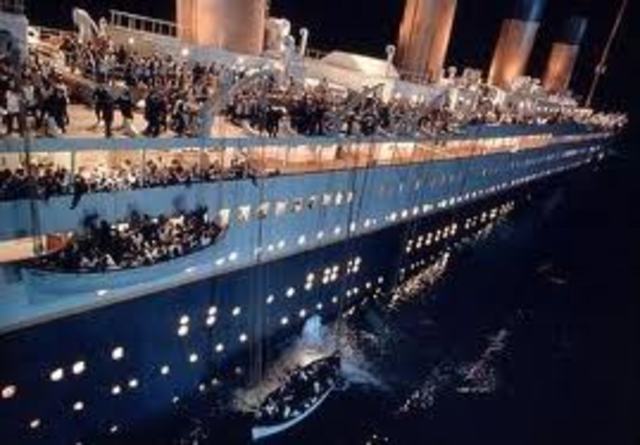 At 12:45 The first lifeboat was lowered