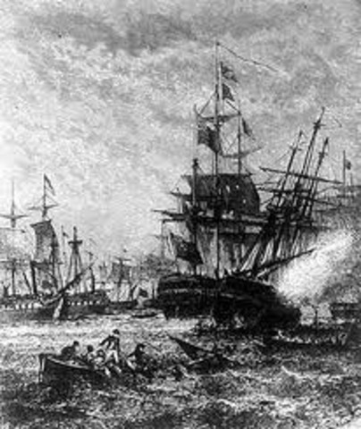 Britain Blockades American Ports