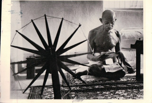Gandhi leads Indian campaign of civil disobedience. Gandhi lead many important events in India when the country was attempting to get free from the British. For example he stopped buying British cloth and made his own. He also lead the Salt March which wa
