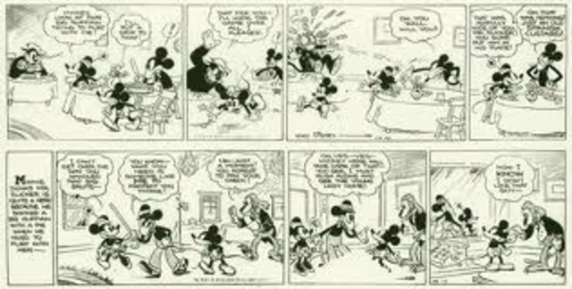 "Mickey Mouse" comic strip first appears