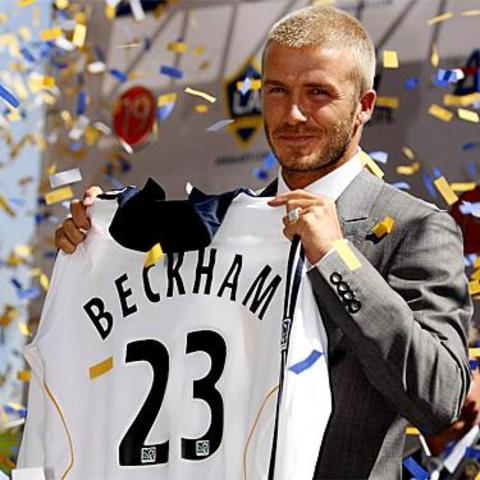 David Beckham now plays in the MLS for LA Galaxy.
