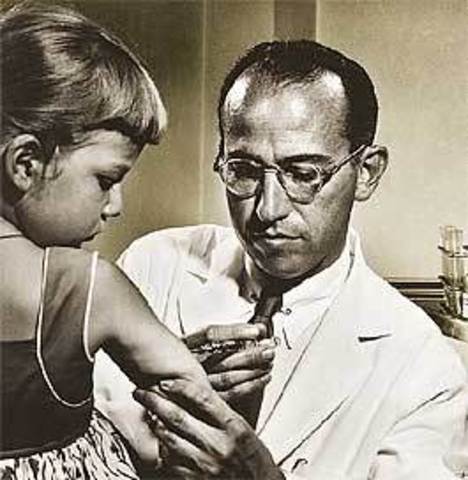 Polio vaccine announced to the world by Dr. Jonas Salk and Dr. Thomas Francis.
