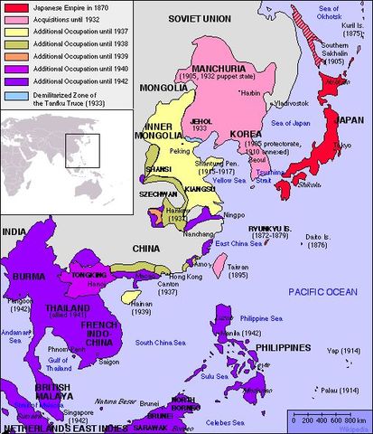 Japan attacks across East Asia