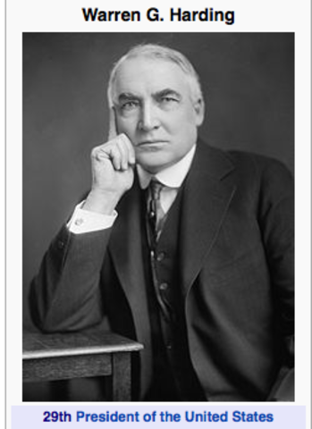 The birth of Warren G. Harding
