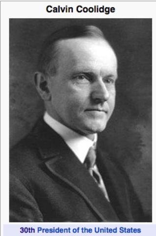 The birth of Calvin Coolidge