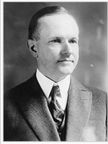 The death of Calvin Coolidge