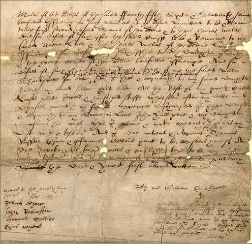 Shakespeare signed his dictated will.
