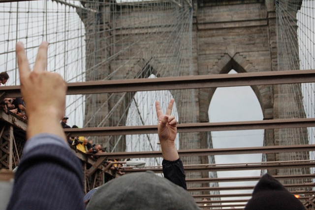 700 People arrested on the Brooklyn Bridge