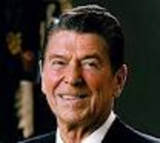 Ronald Reagan becomes president
