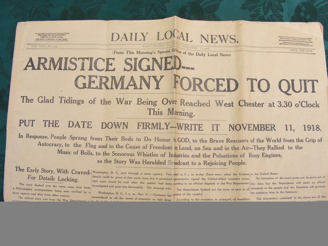 Armistice Signed as Allies defeat Central Powers