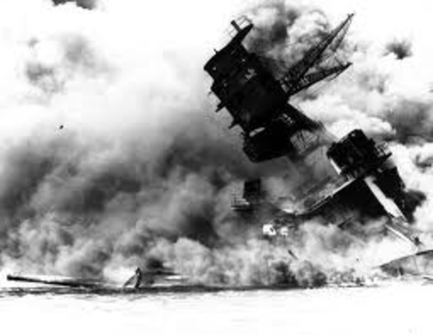 The Japanese attack on Pearl Harbor, Honolulu, Hawaii
