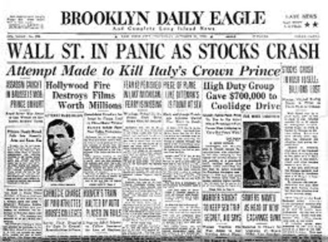 Beging of the Stock Market Crash