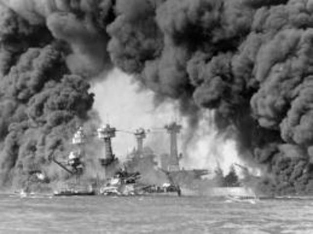 Japan attacks Pearl Harbor