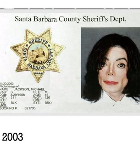 Taken into custody by the Santa Barbara County Sherriff's Department on charges of child molestation. He posts a three million dollar bail.