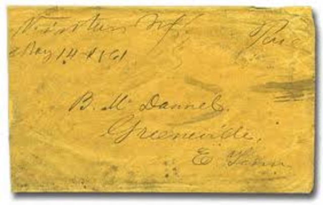 Battlefield postal serice  during civil war