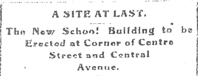 The Building of Center Street School
