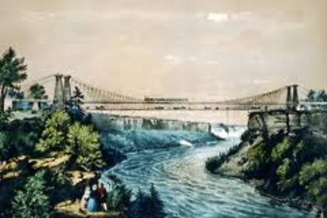 First Suspension Bridge for Railways