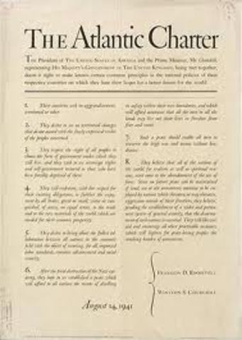 1941 Churchill and FDR issue the Atlantic Charter