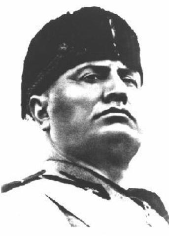 Benito Mussolini appointed Prime Minister of Italy