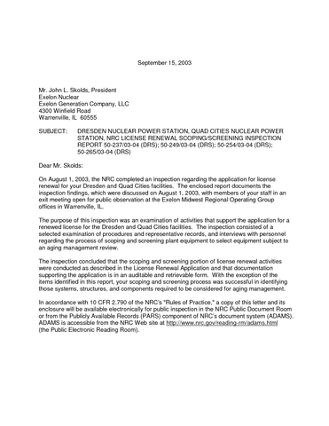 Licensed issued for unit 3