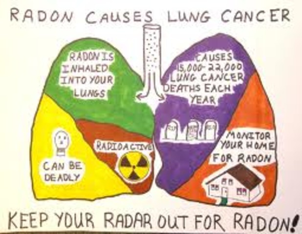 deaths caused by radon in 2011