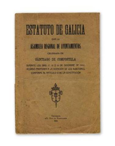 Se celebra un referéndum en Galicia en el que la inmensa mayoría se muestra a favor del Estatuto de autonomía.