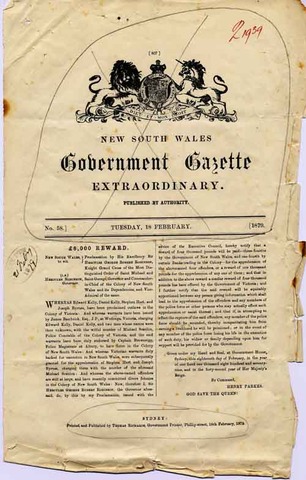 The first reward for the Kelly Gang