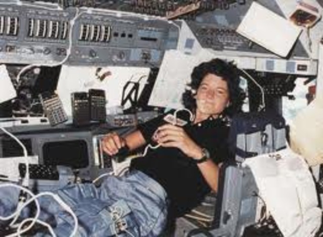 Sally Ride becomes first American woman in space as a crew member