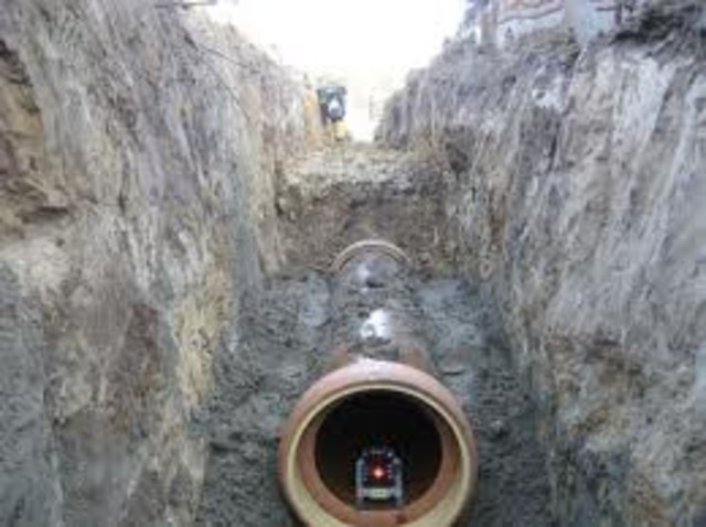 Aanleg riolering in Amsterdam