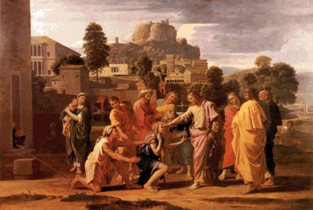 Poussin "The Healing of the Blind Jericho"