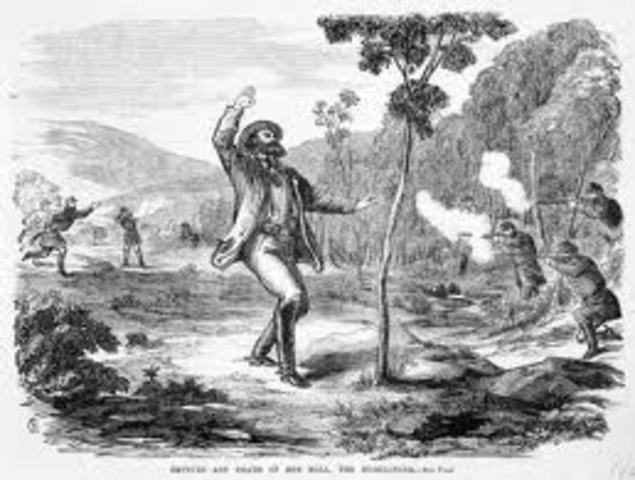 Outlaws Ben Hall and John Gilbert shot by policman