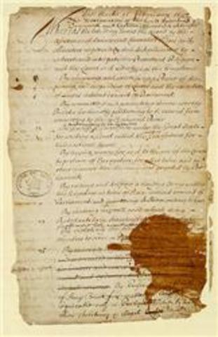 Declaration of rights and grievances is passed