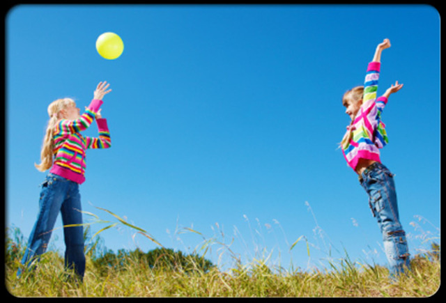 They meet the weird robot people playing catch.