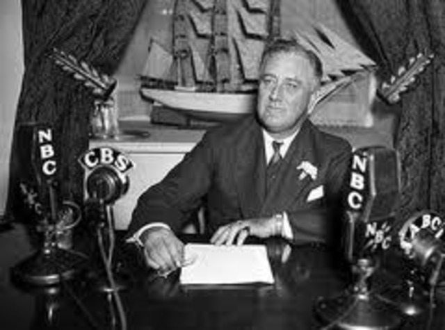 Roosevelt delivers the Four Freedoms speech about the future of the world.