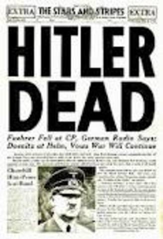 Adolf Hitler commits suicide in Berlin.