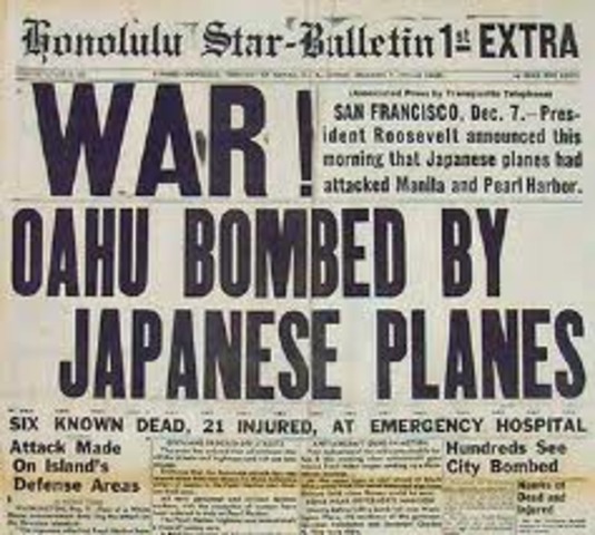 Pearl Harbor is attacked by Japan