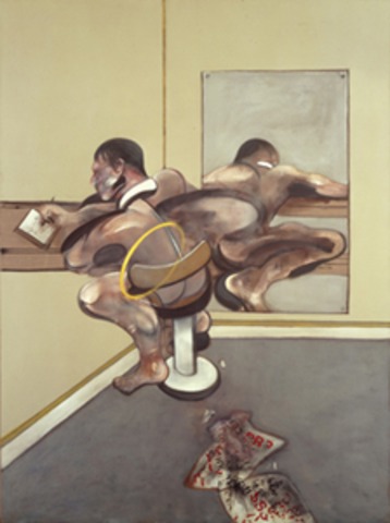 Figure Writing Reflected in a Mirror