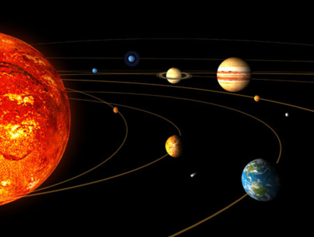 (5 BYA) The Solar System and Sun began to form